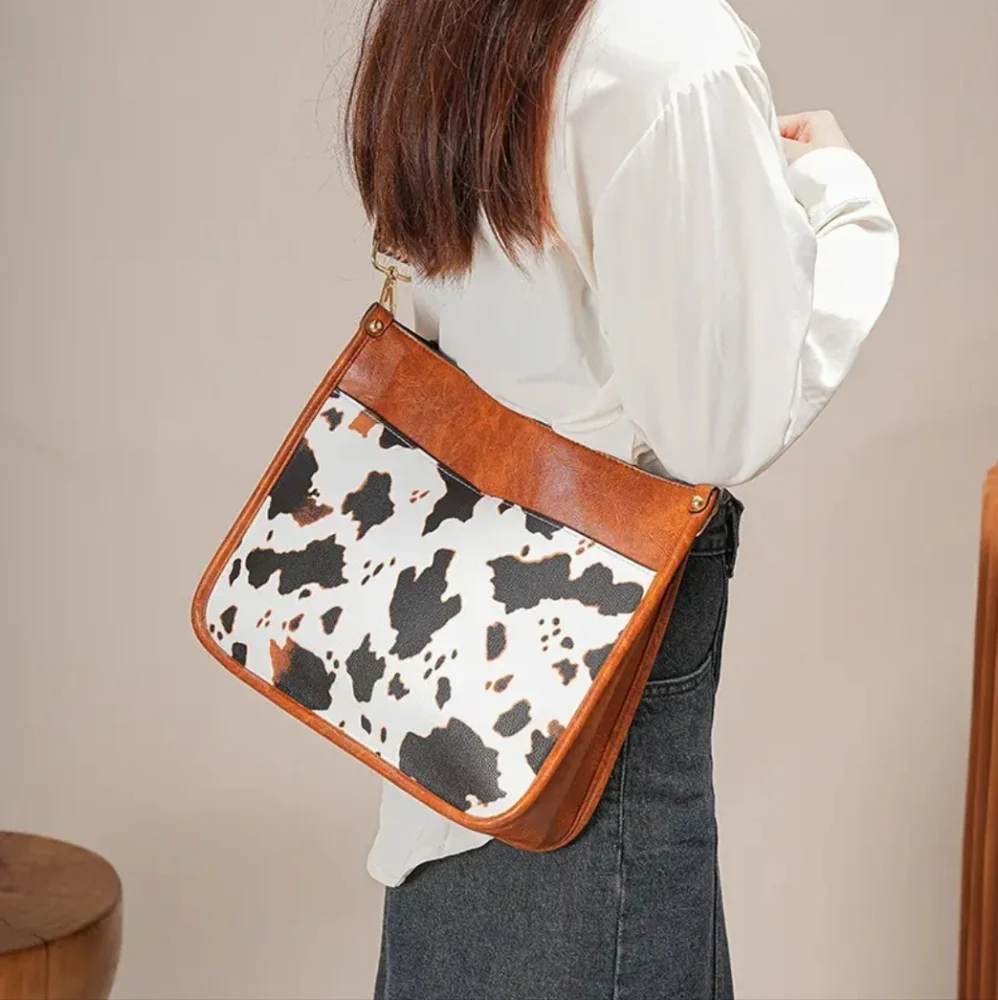 Cow Print Crossbody Bag - Picture 3 of 5